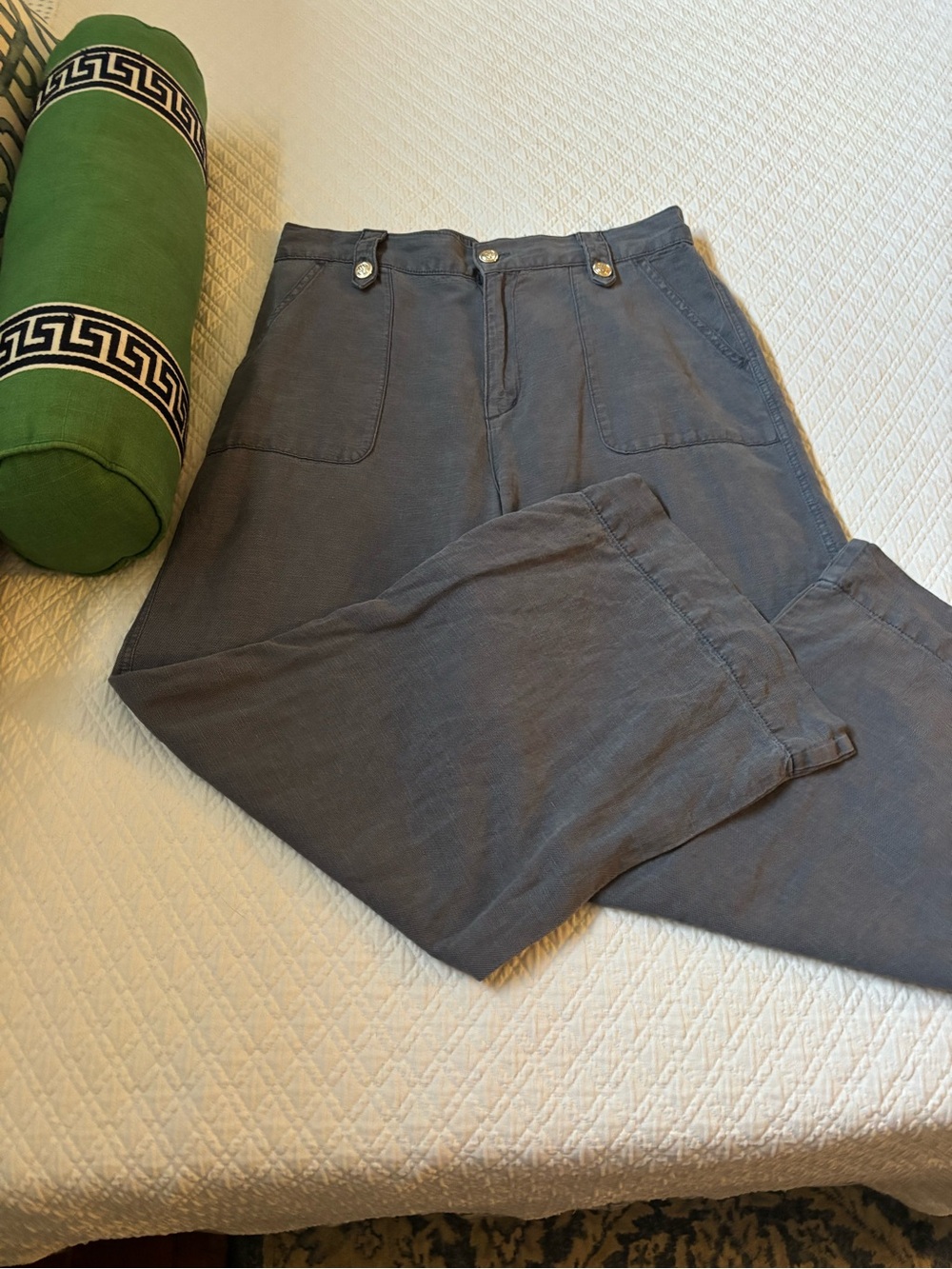 Cynthia Rowley Wide Leg Pants in Slate Blue-Gray